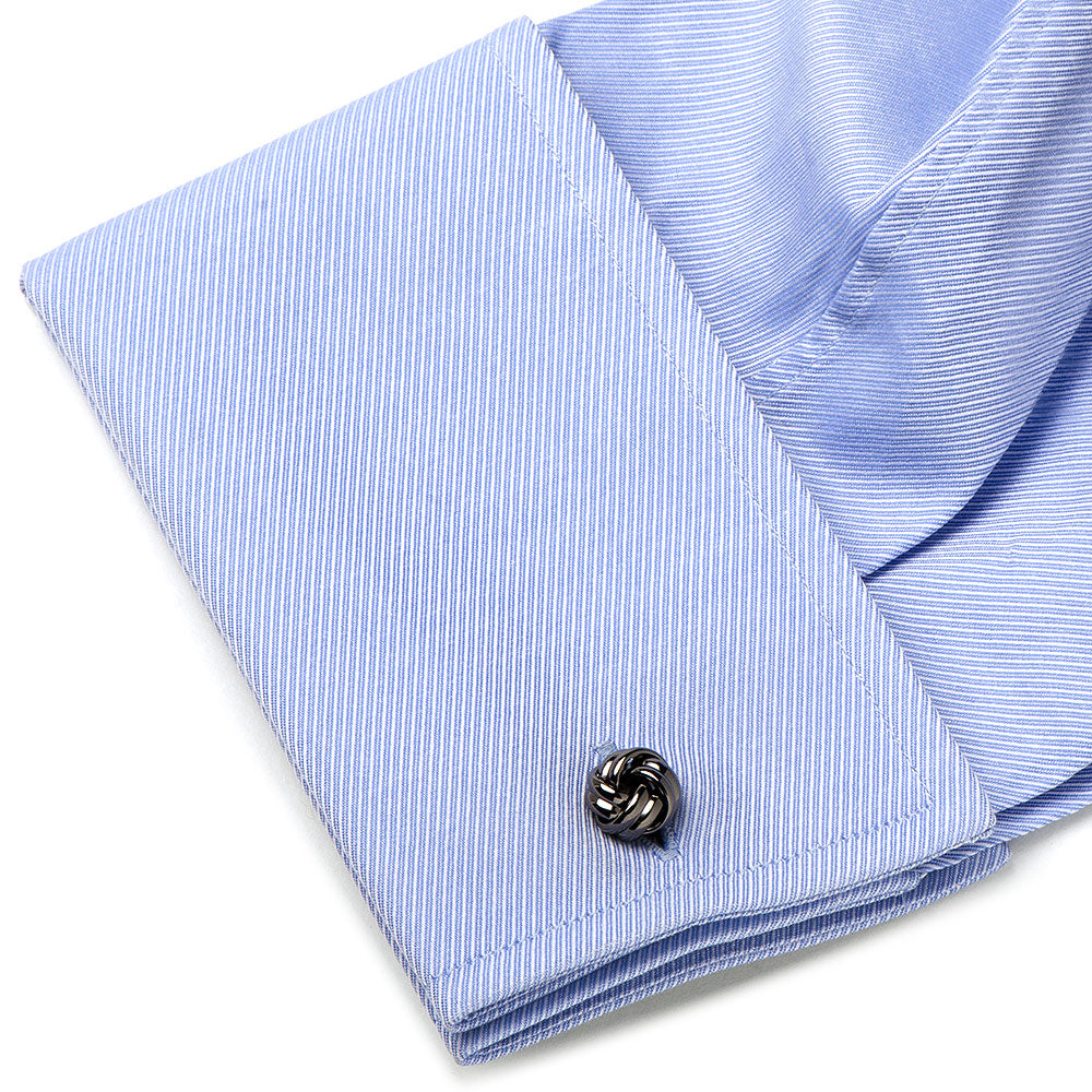 Gunmetal Knot Cufflinks Image 3