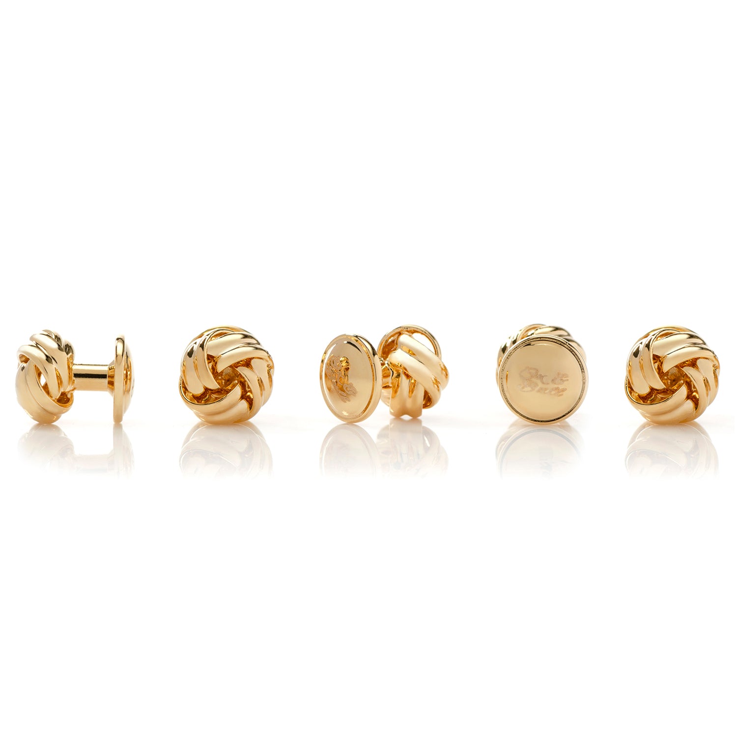 Gold Knot Studs Only Image 3