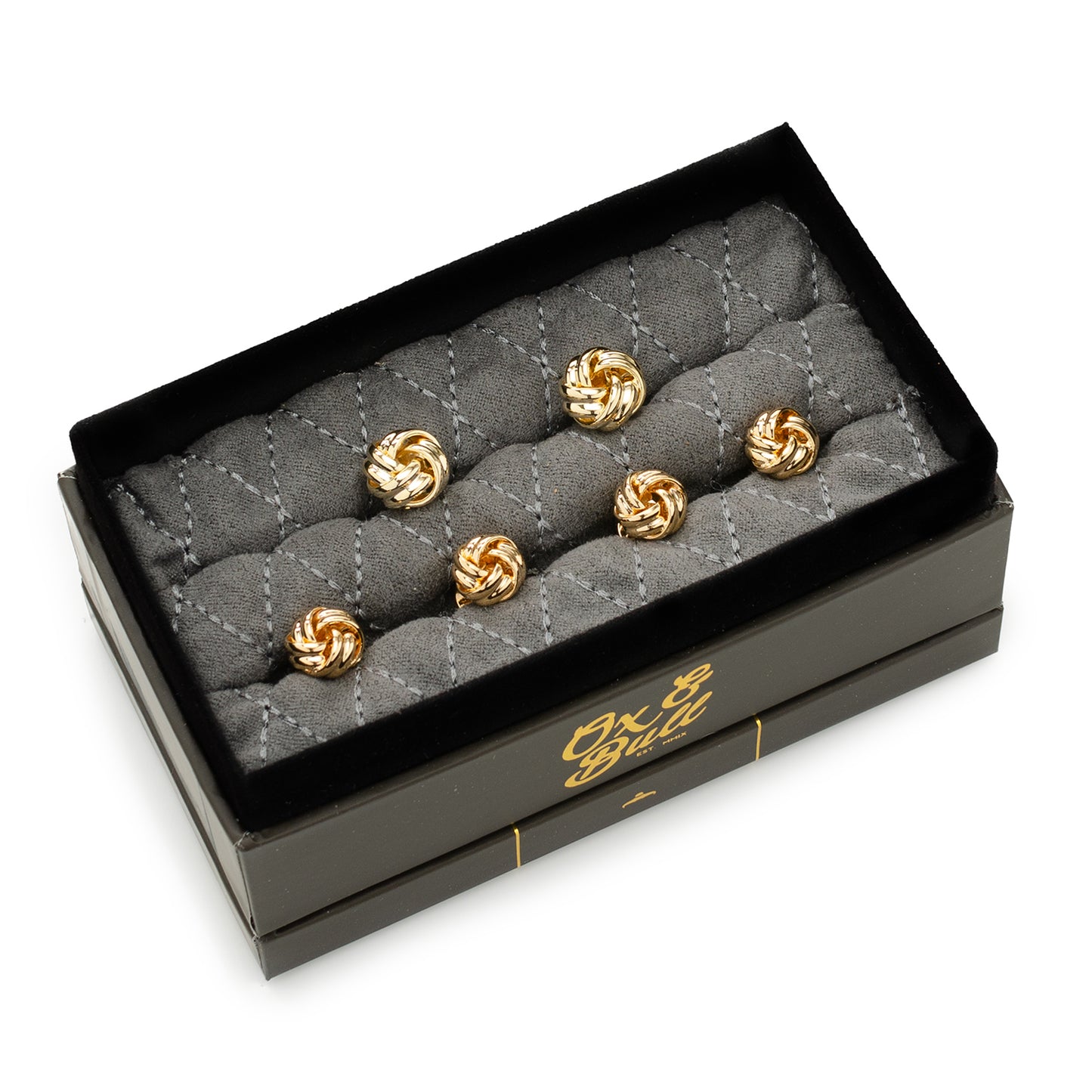 Gold Knot Stud Set Image 2