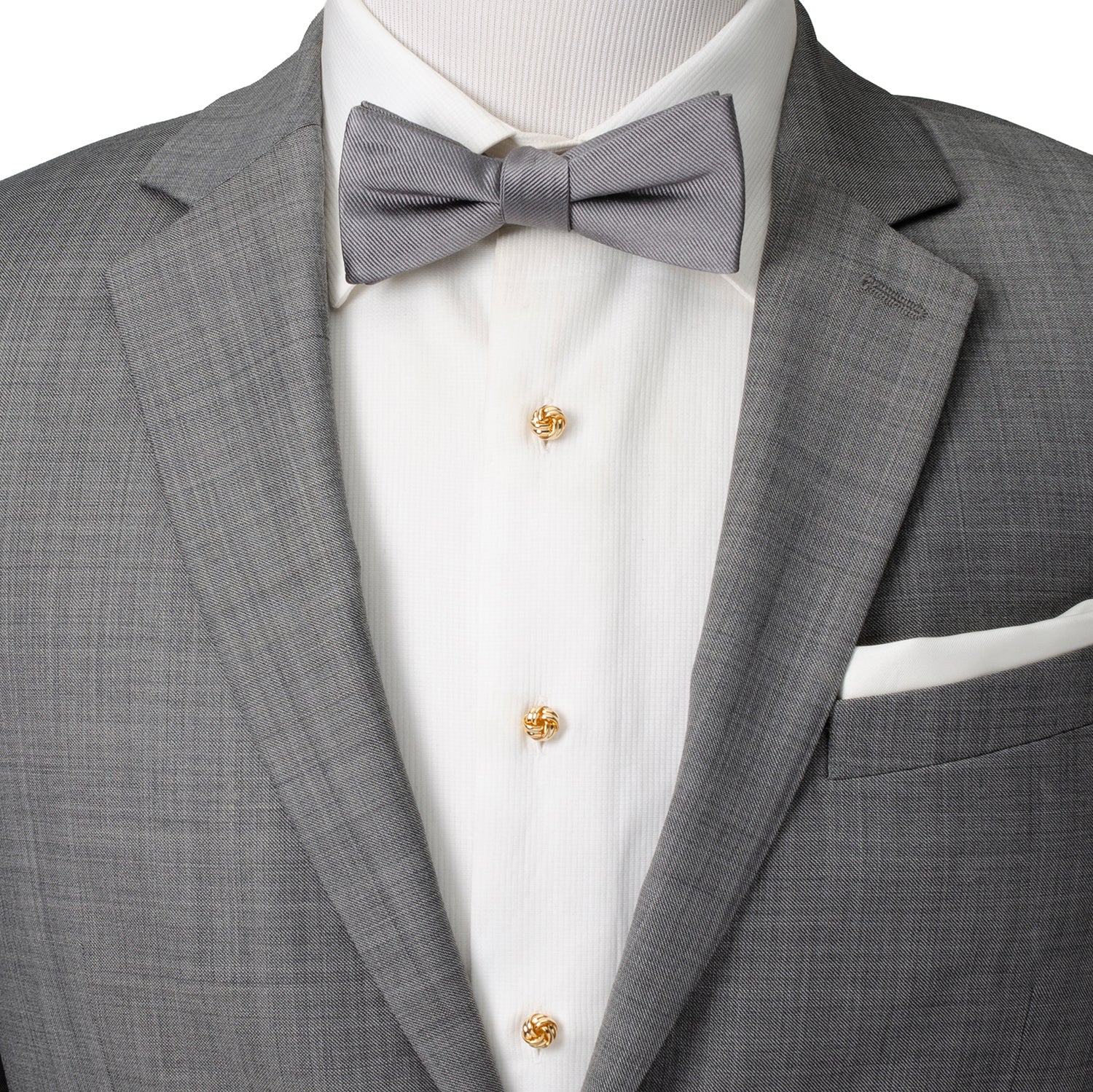 Conjunto de 5 pinos de nó dourado