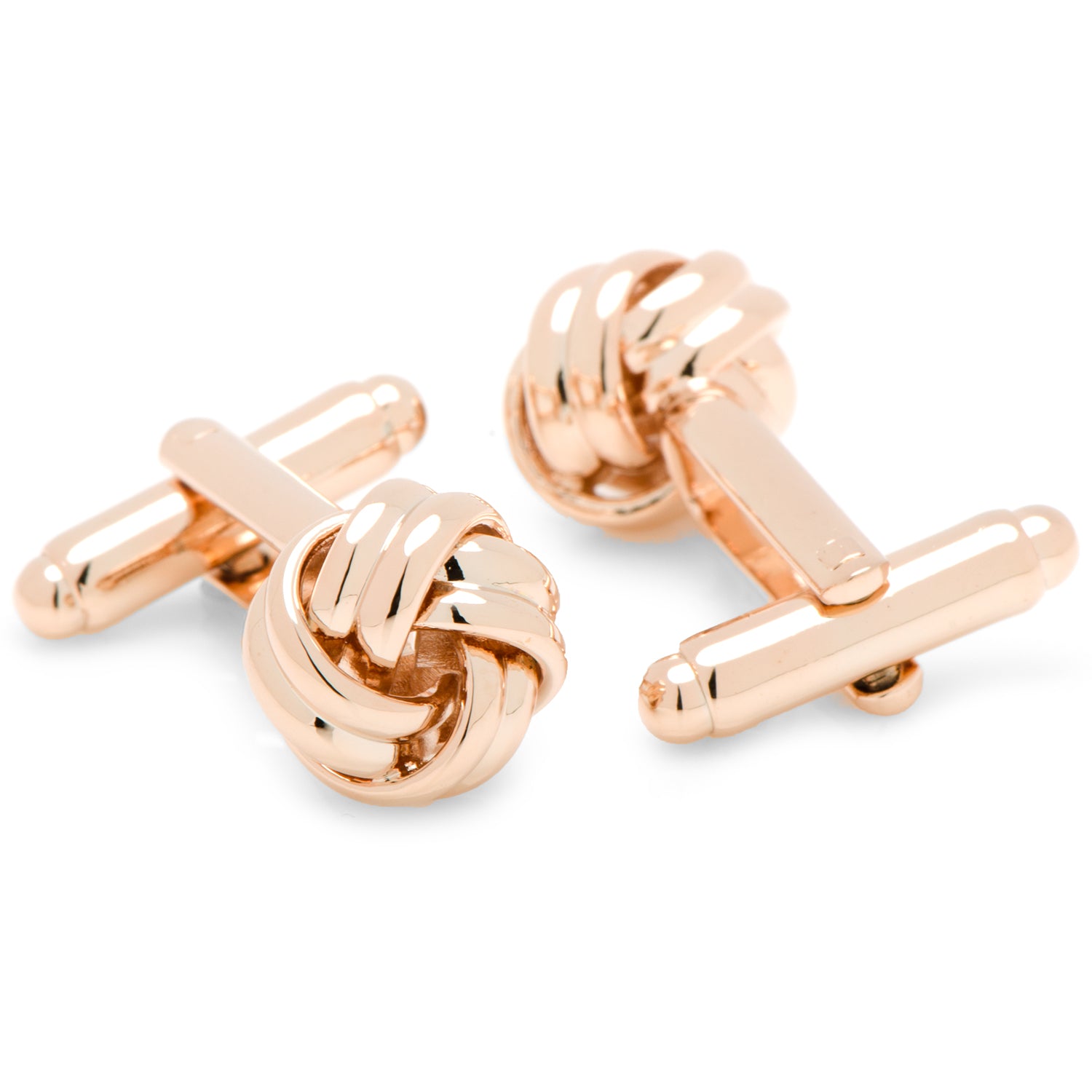 Rose Gold Knot Cufflinks Image 2