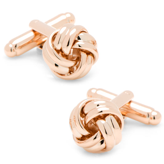 Rose Gold Knot Cufflinks Image 1