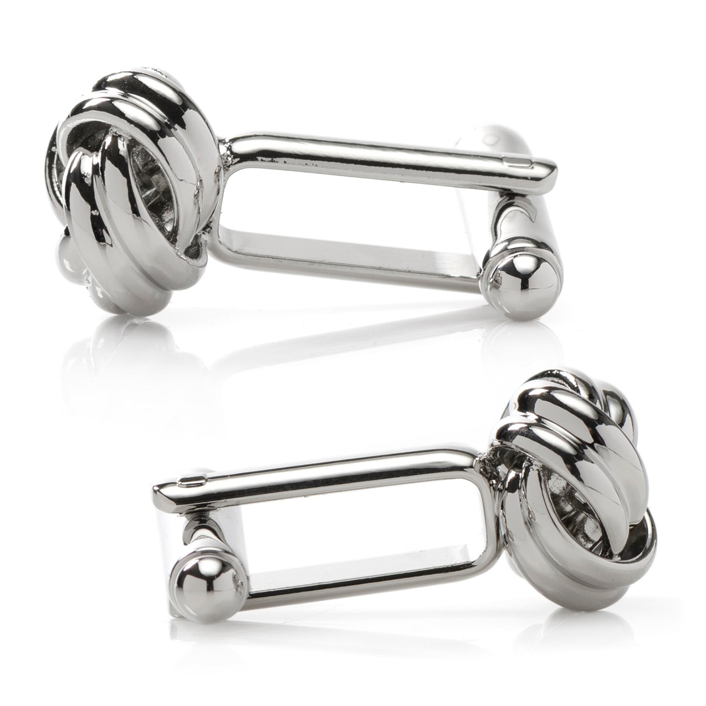 Silver Knot Cufflinks Image 4