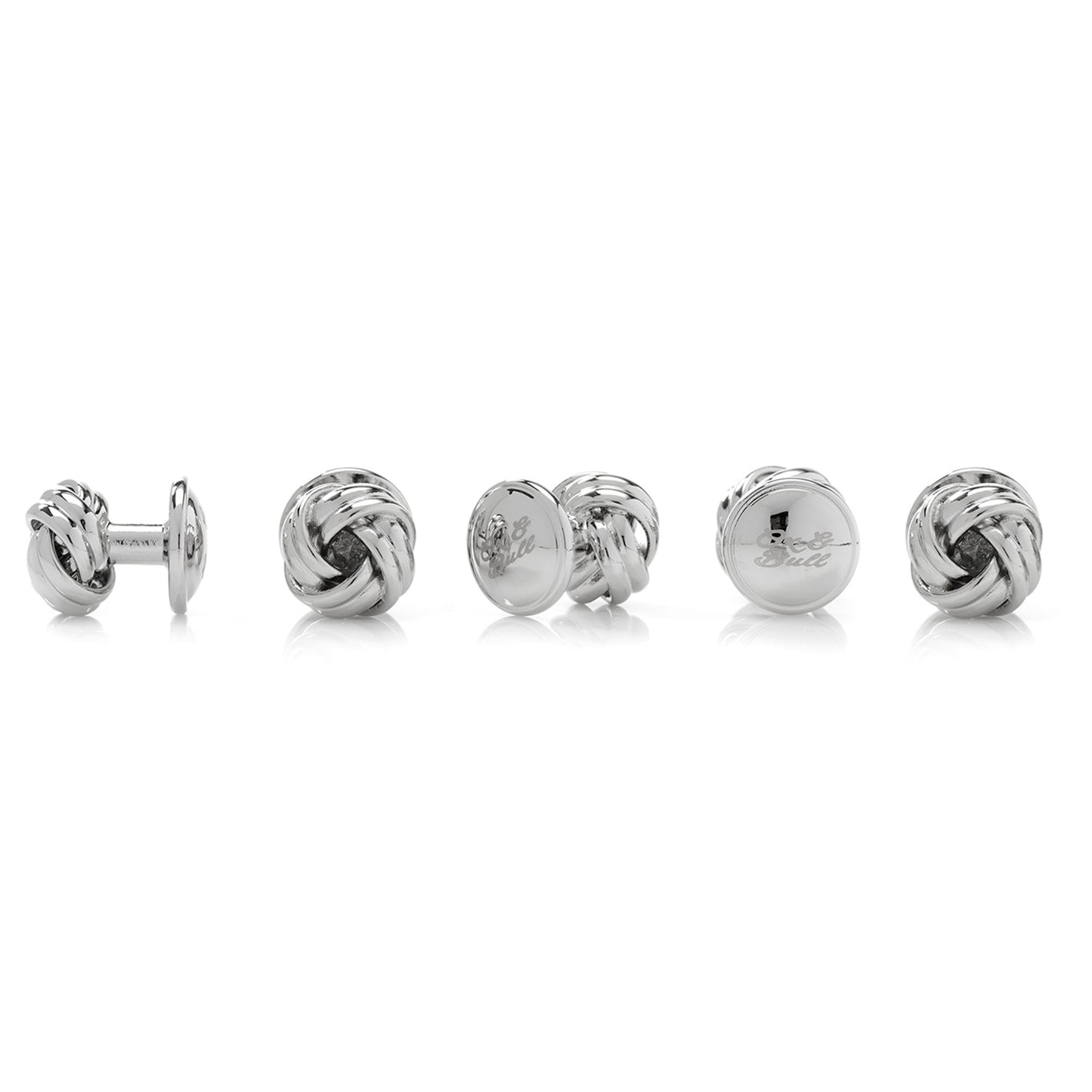 Silver Knot Stud Set Image 3