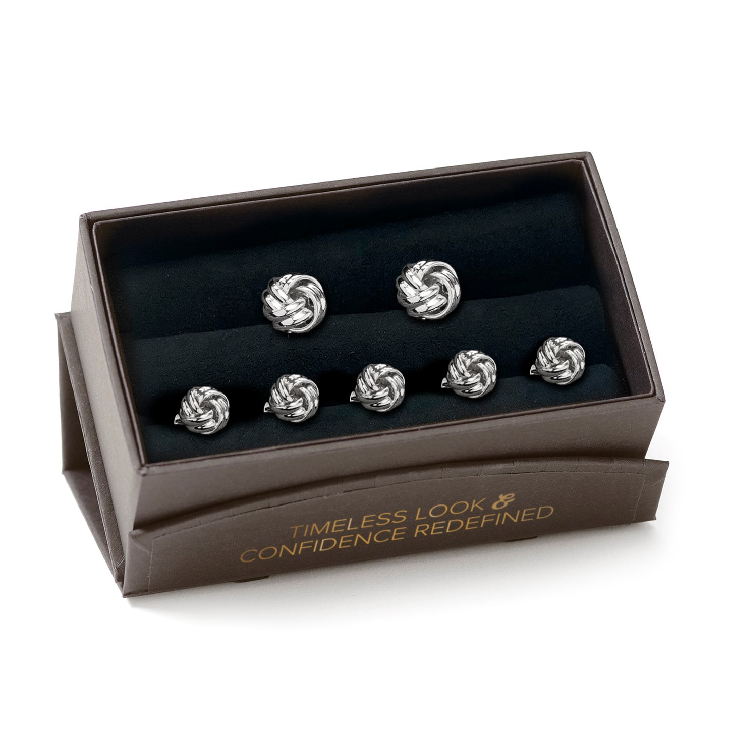 Silver Knot Stud Set Image 7