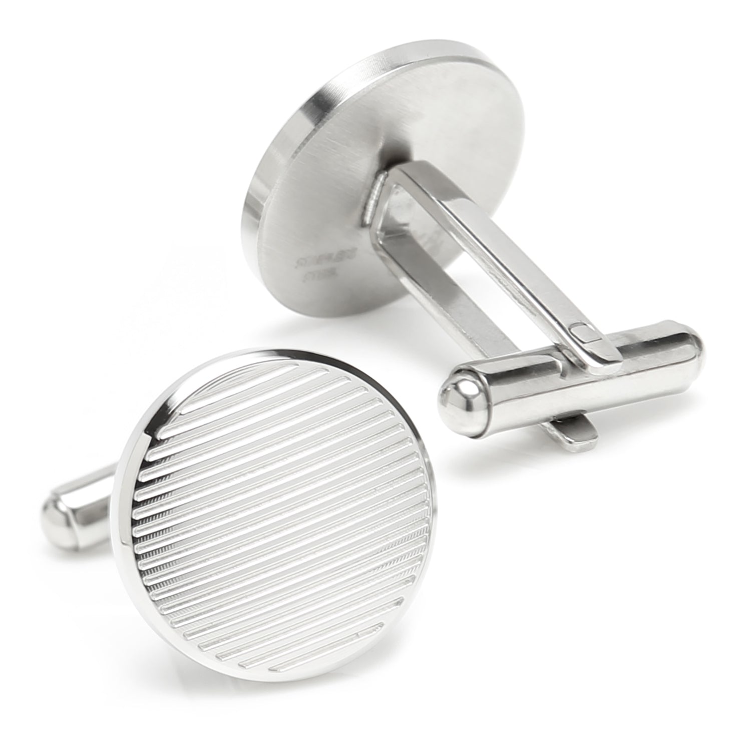 Line Stainless Steel Cufflinks Image 2