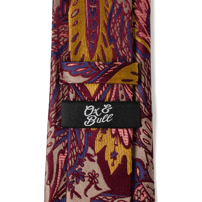 Multi Brown Patterned Men's Tie Image 5