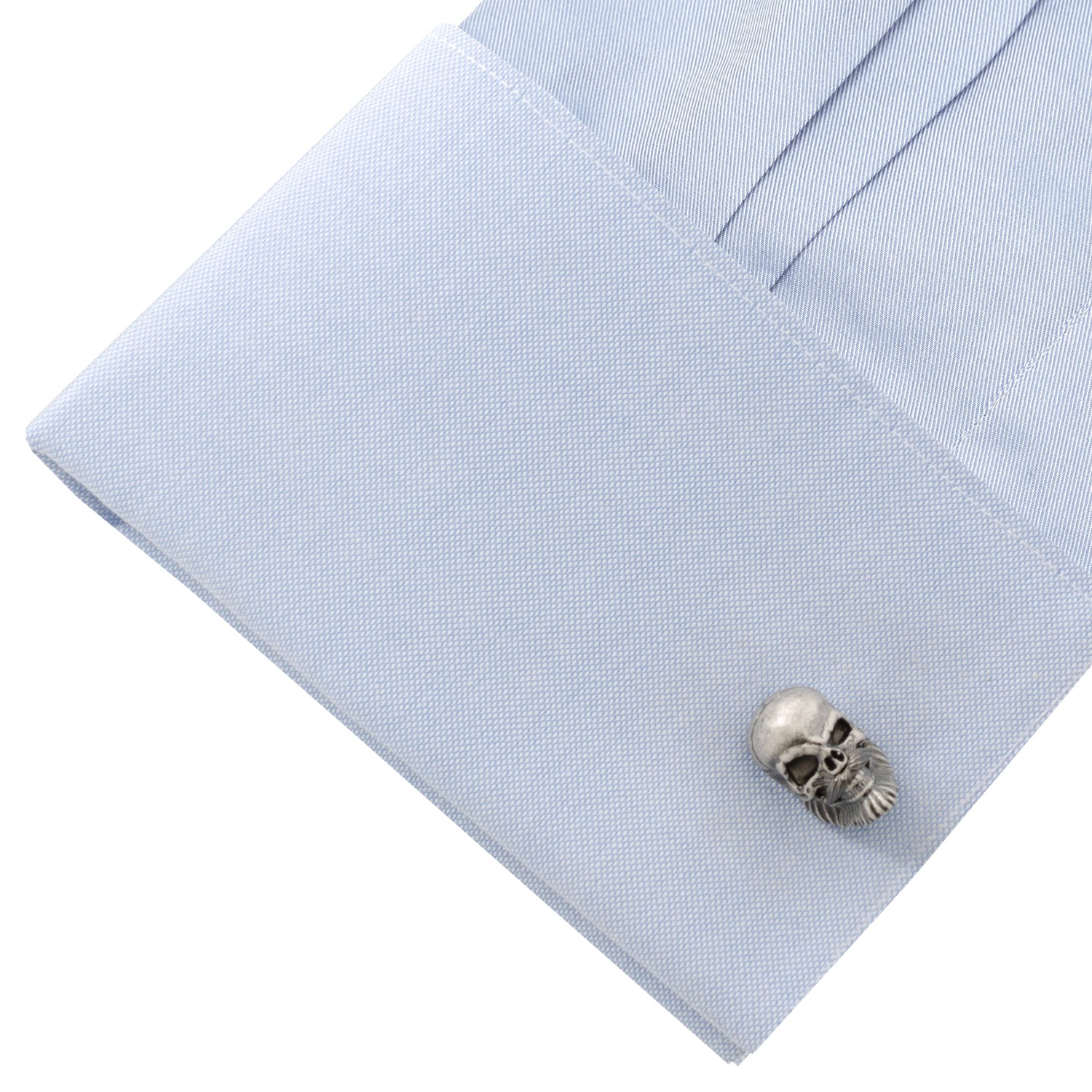 Stainless Steel Mustache Skull Cufflinks Image 4