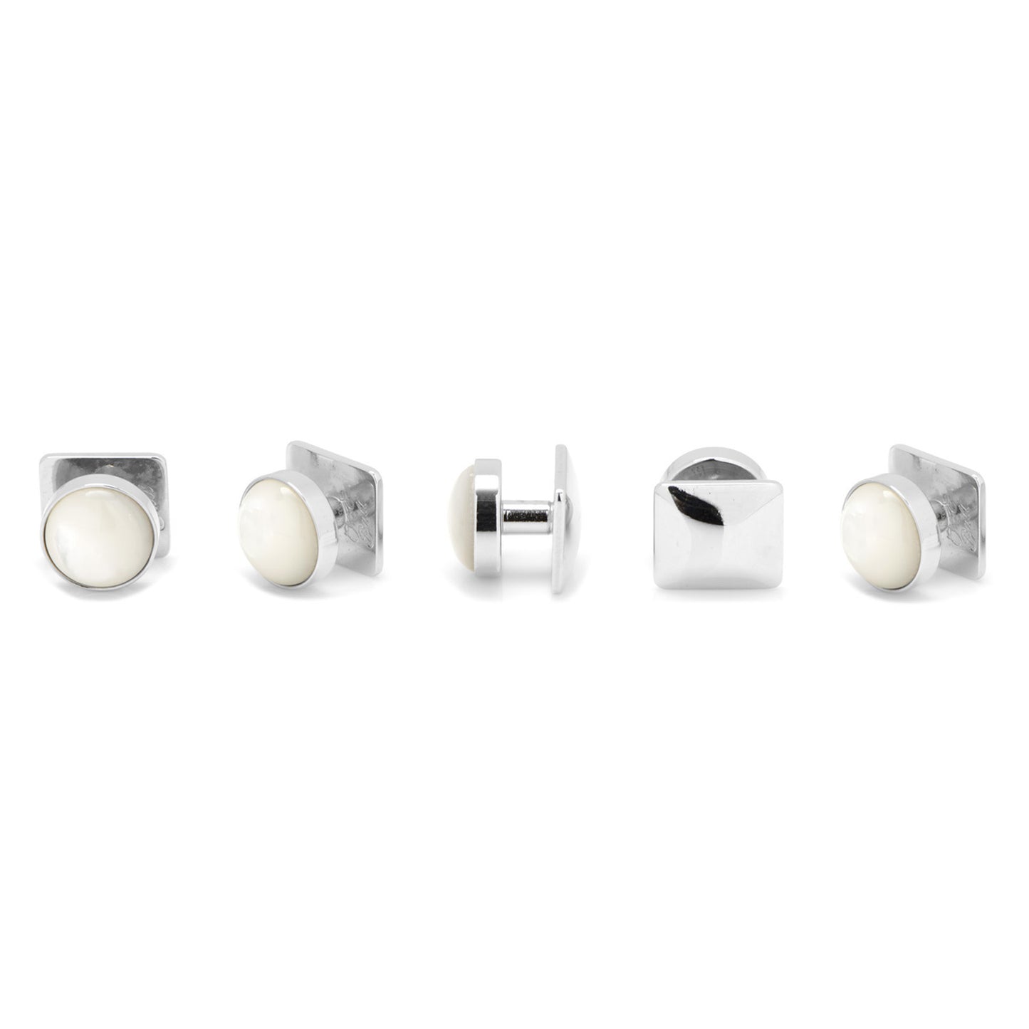 Silver and Mother of Pearl Stud Set Image 3