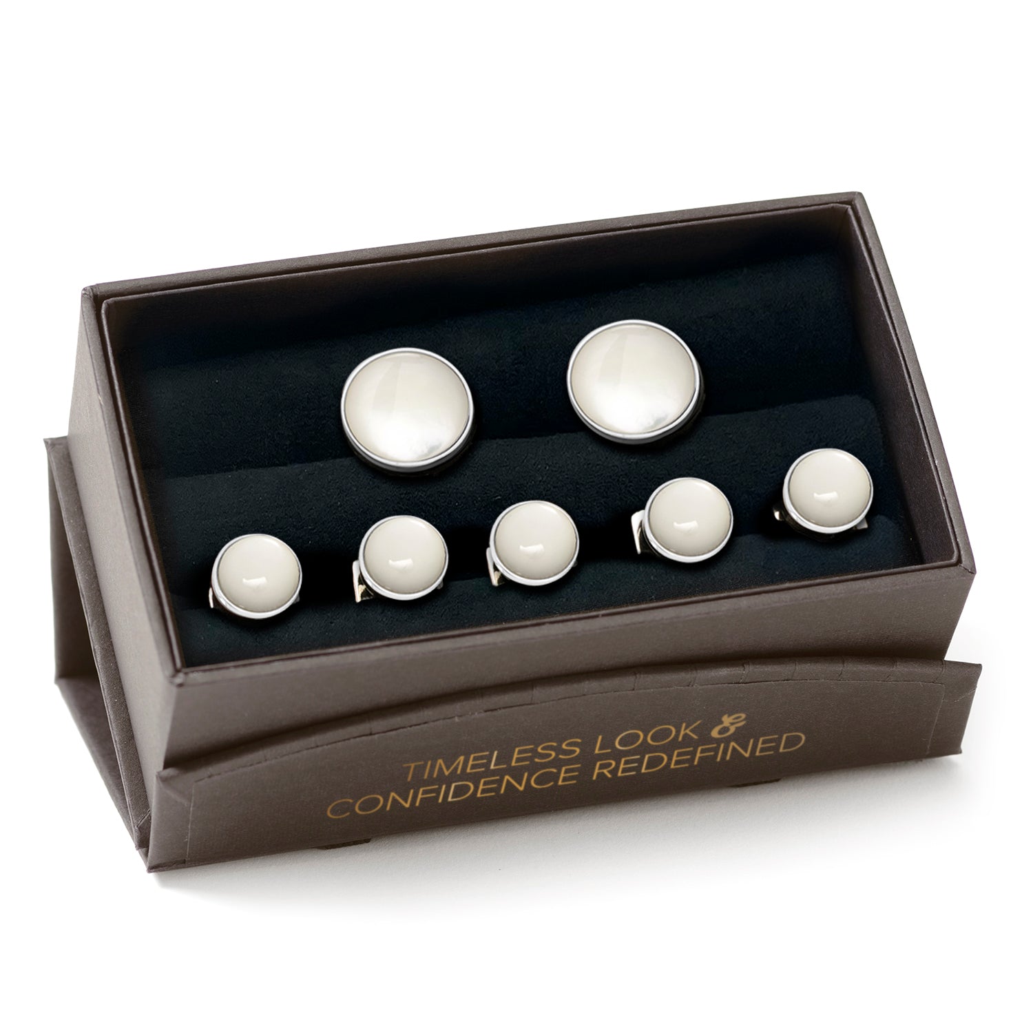 Silver and Mother of Pearl 5-Stud Set Image 7