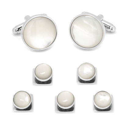 Silver and Mother of Pearl Stud Set Image 1