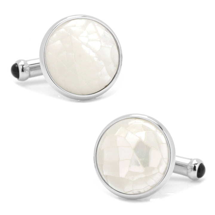 Mosaic Mother of Pearl Cufflinks and Stud Set Image 5