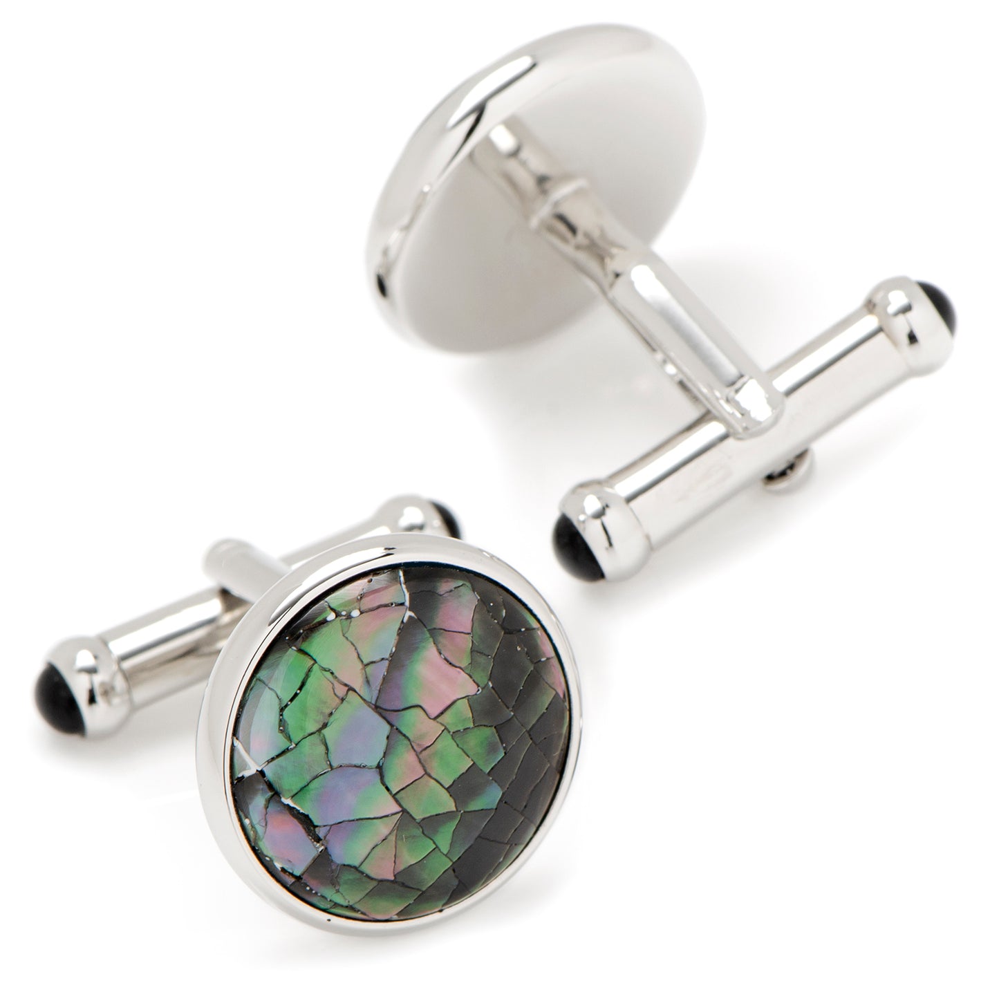 Mosaic Smoke Mother of Pearl Cufflinks Image 2