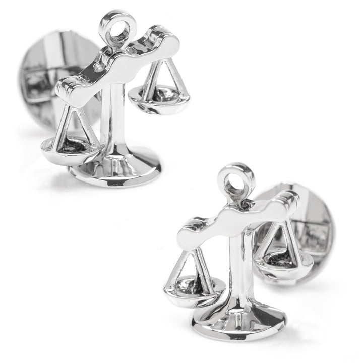 Moving Parts Scales of Justice Cufflinks Image 1