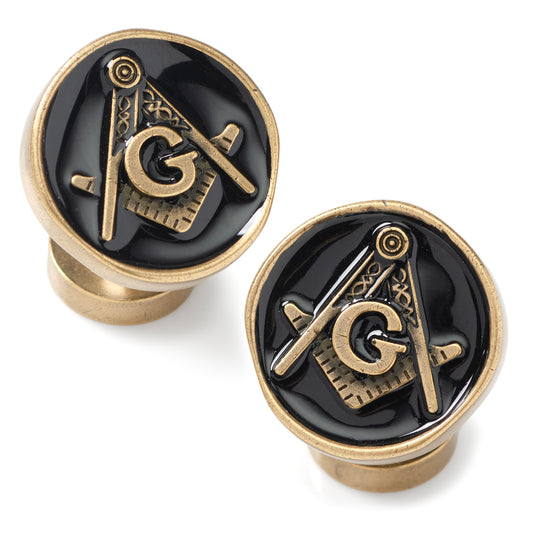 Masonic Lodge Gunmetal Cufflinks Image 1