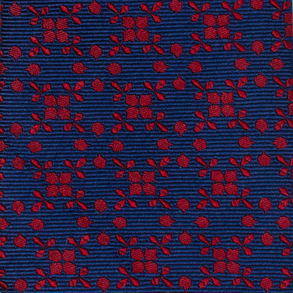 Navy/Red Patterned Men's Tie Image 4