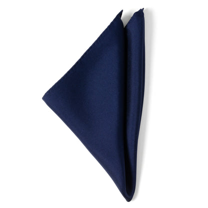 Navy Silk Pocket Square Image 3