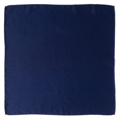 Navy Silk Pocket Square Image 1