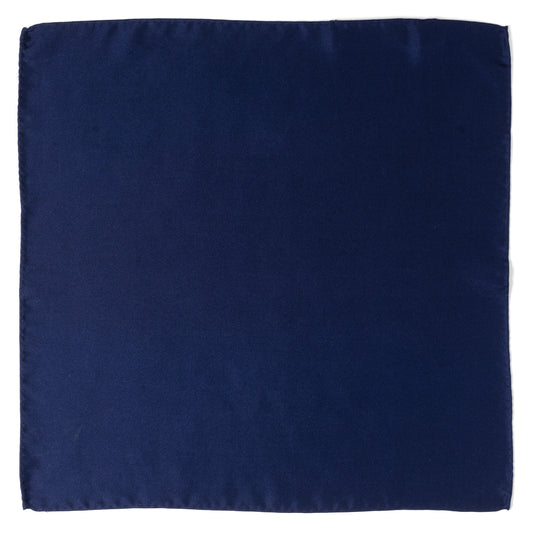 Navy Silk Pocket Square Image 1