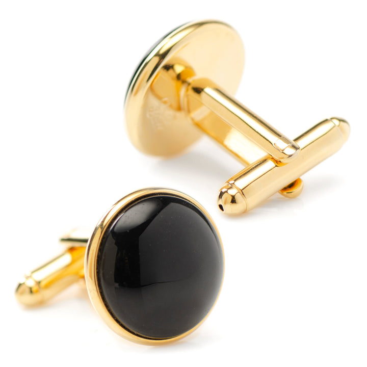Gold and Onyx Cufflinks Image 2