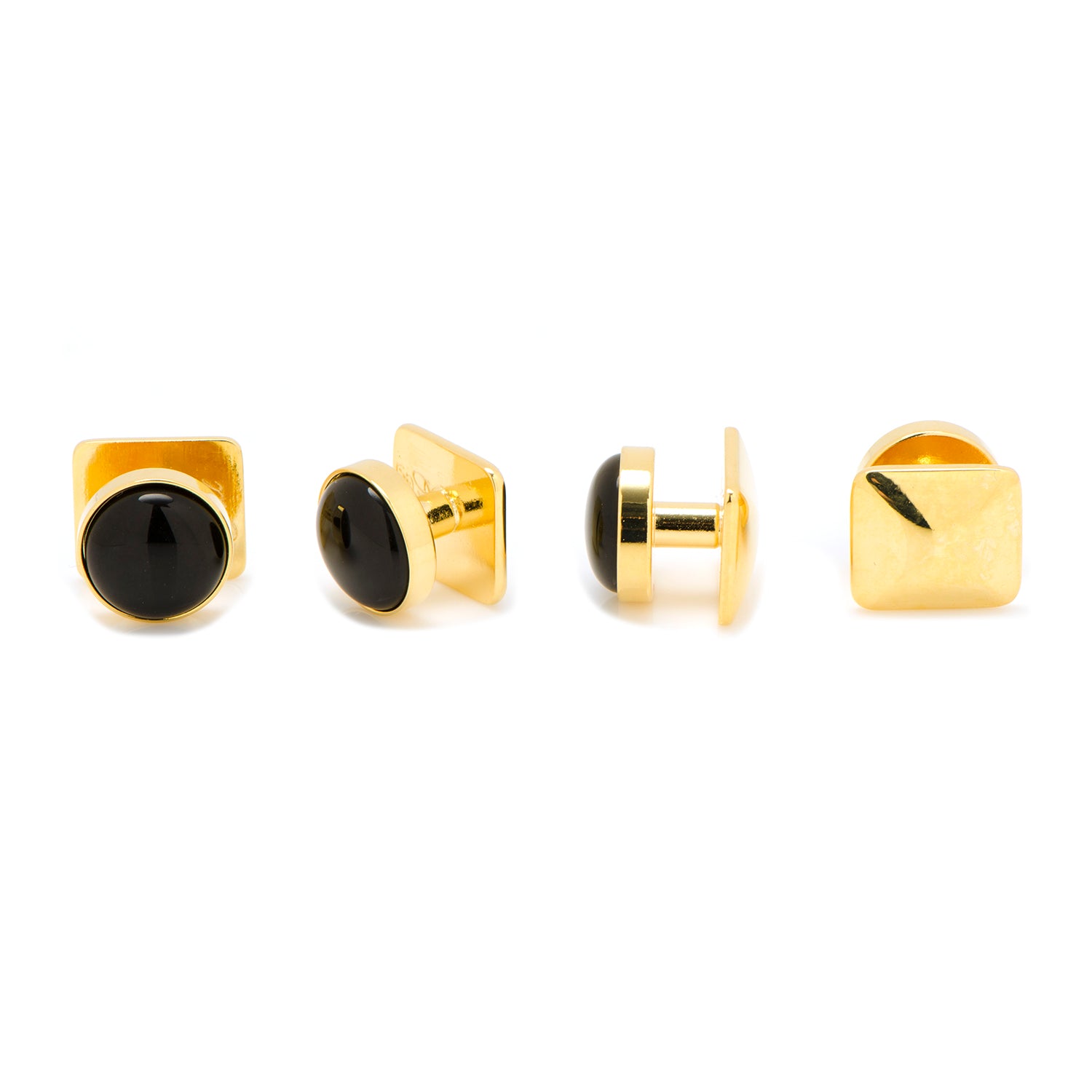 Gold and Onyx Studs Image 3