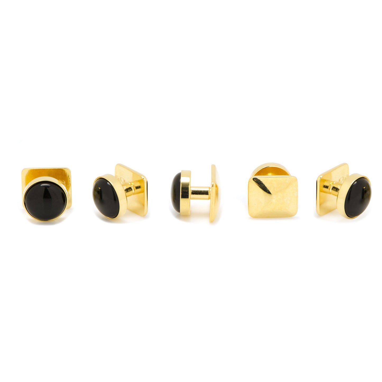 Gold and Onyx Studs Image 3