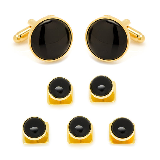 Gold and Onyx 5-Stud Set Image 1