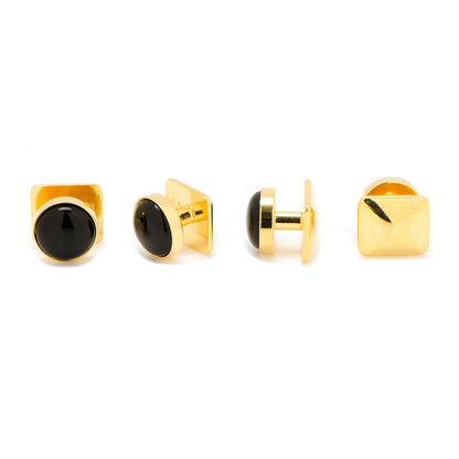 Gold and Onyx Stud Set Image 3