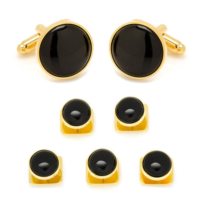 Gold and Onyx Stud Set Image 1