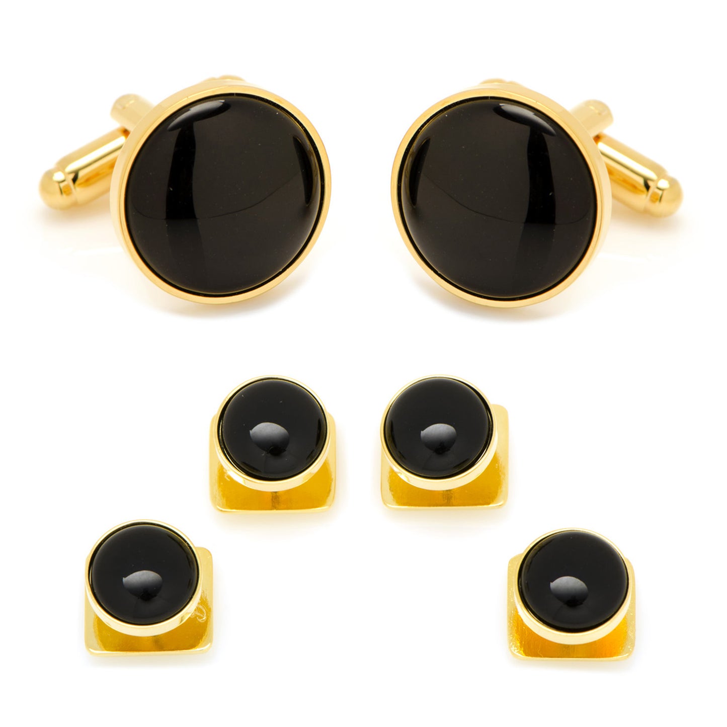 Gold and Onyx Stud Set Image 1