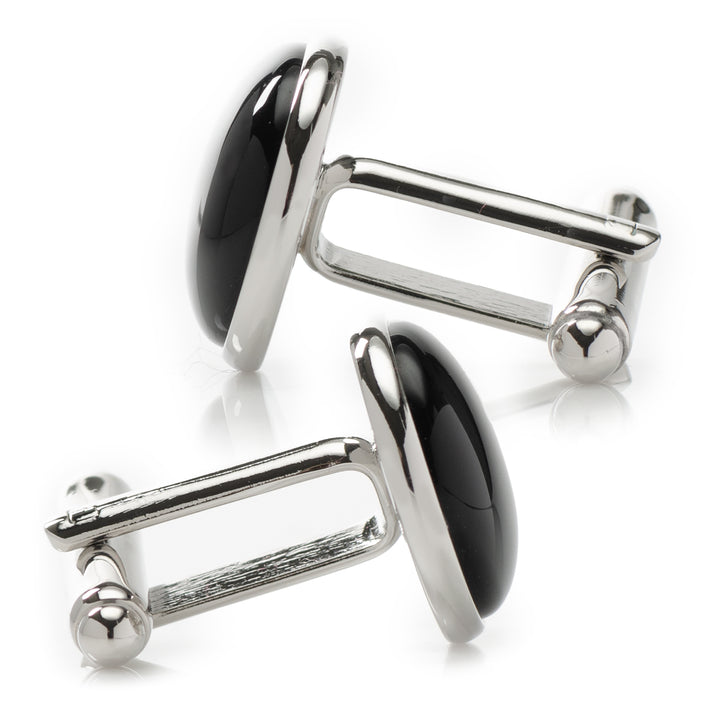 Silver and Onyx Cufflinks Image 5