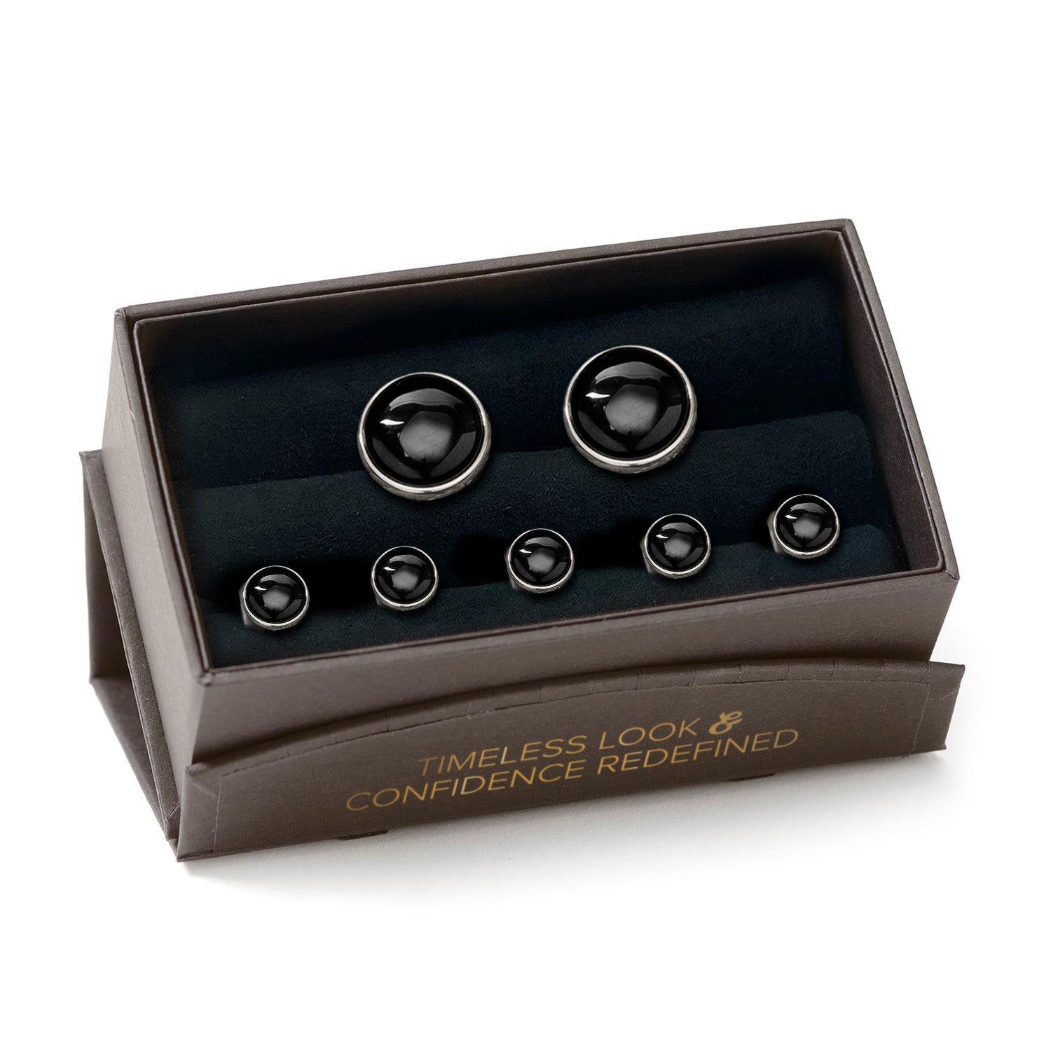 Silver and Onyx 5-Stud Set Image 7