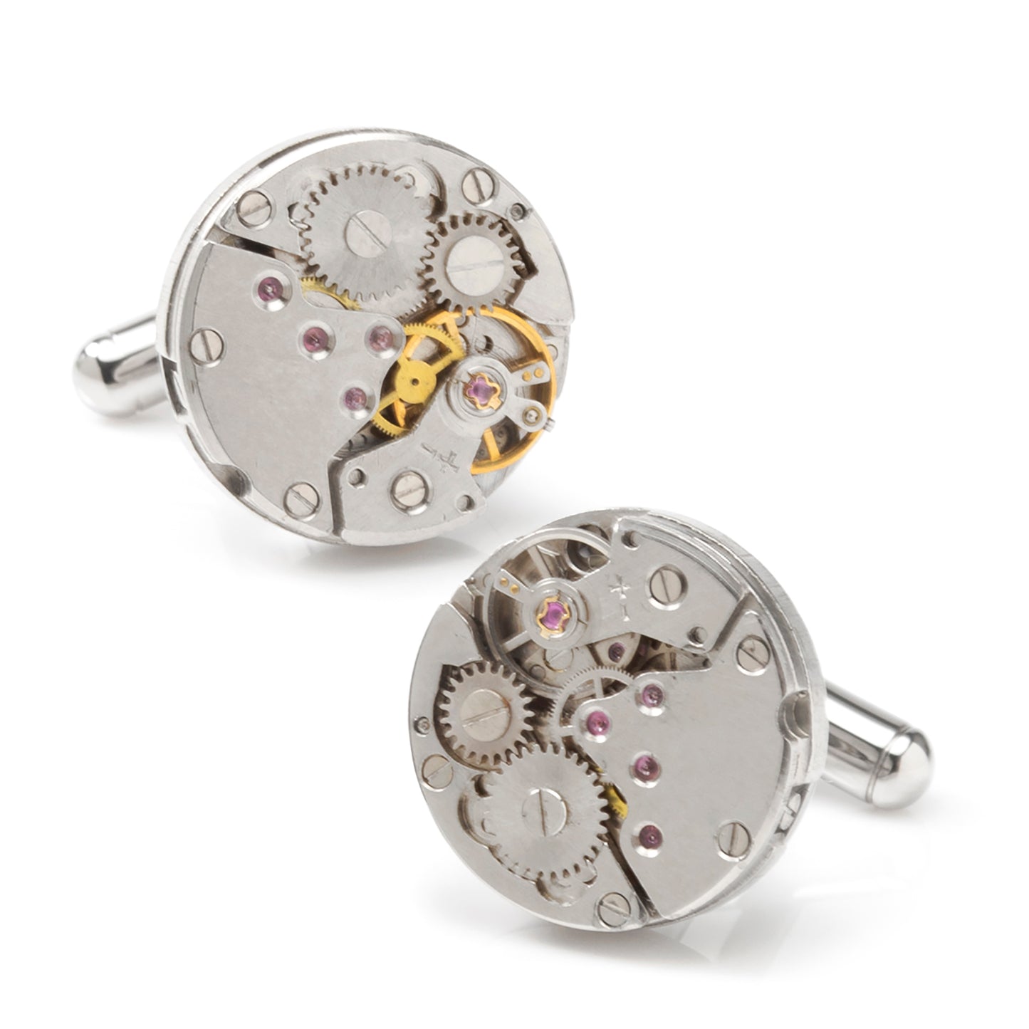 Open Edge Skeleton Watch Movement Cufflinks –
