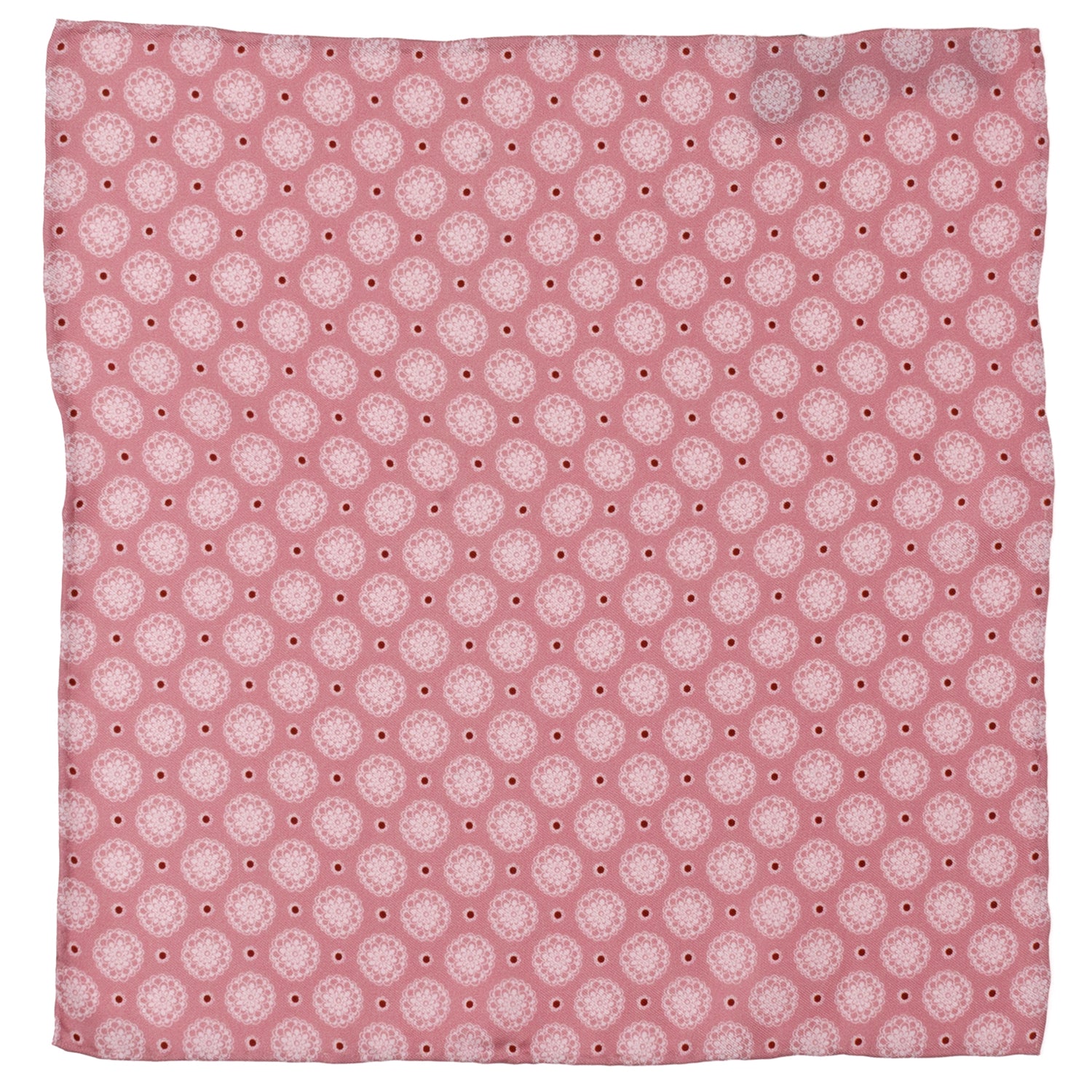 Dusty Blush Floral Motif Pocket Square Image 1