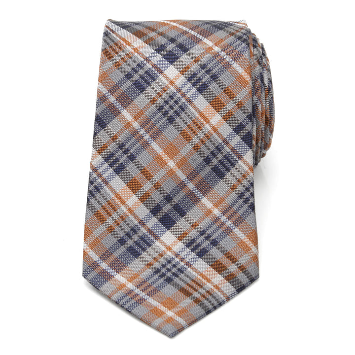 Gray Plaid Men's Tie Image 3