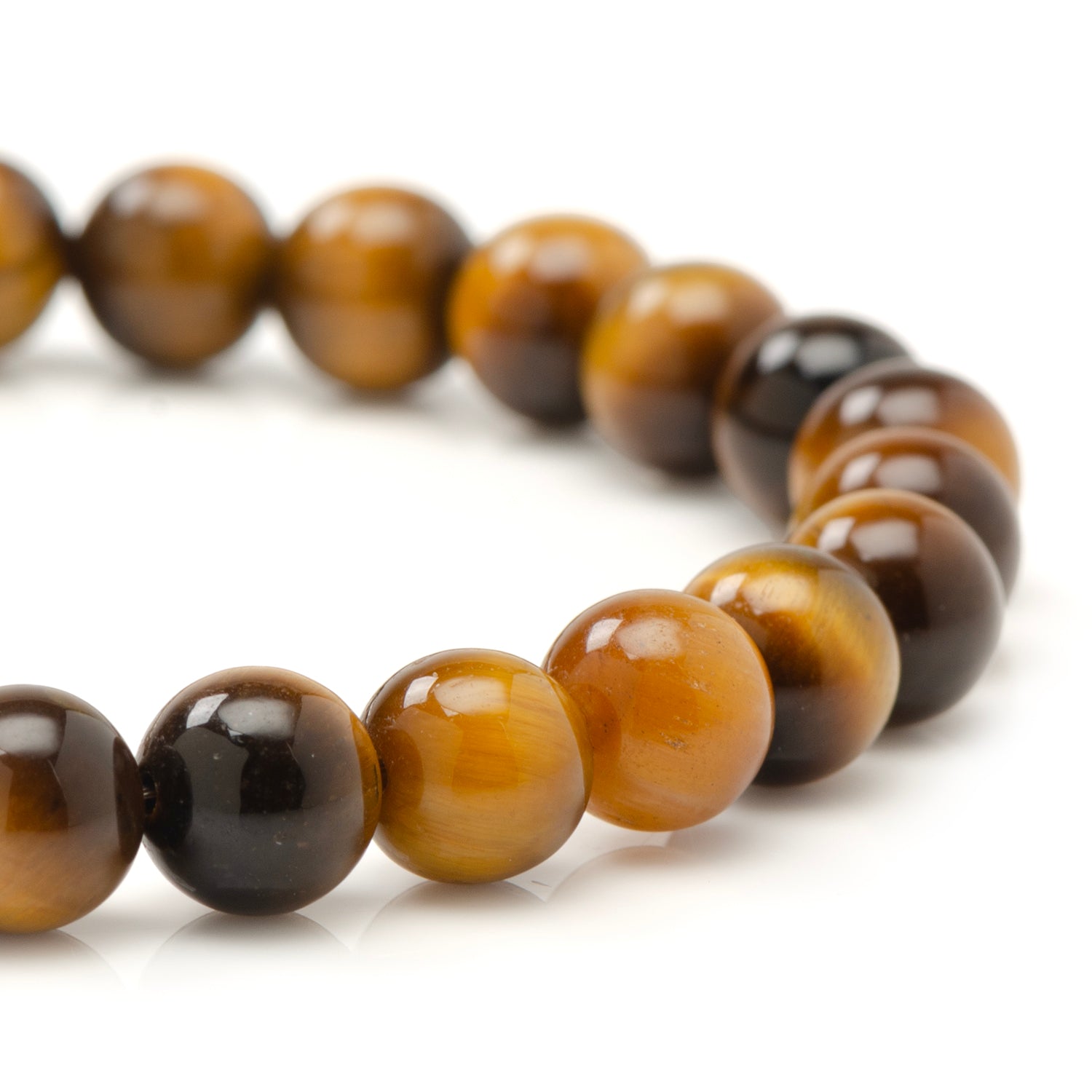 Tigers Eye Beaded Bracelet with Magnetic Closure Image 4