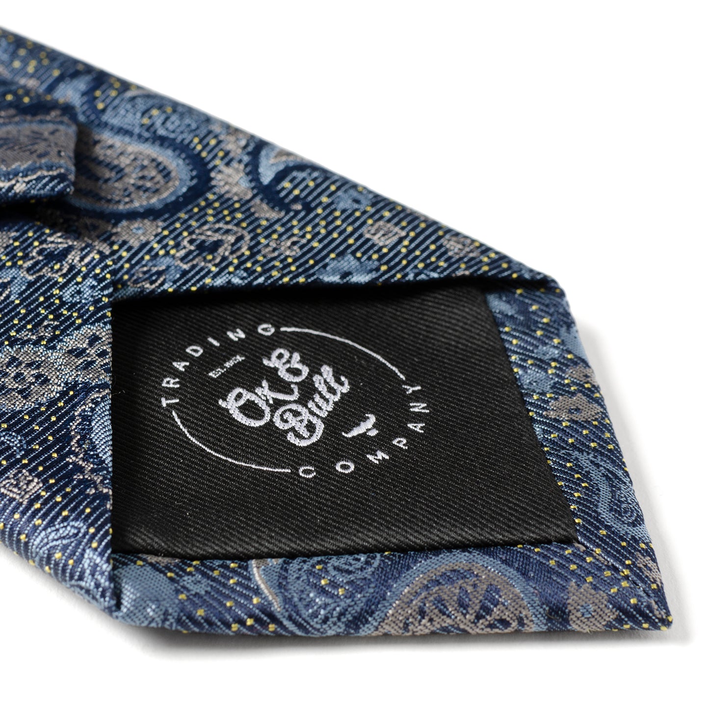 Blue & Gray Paisley Men's Tie Image 7