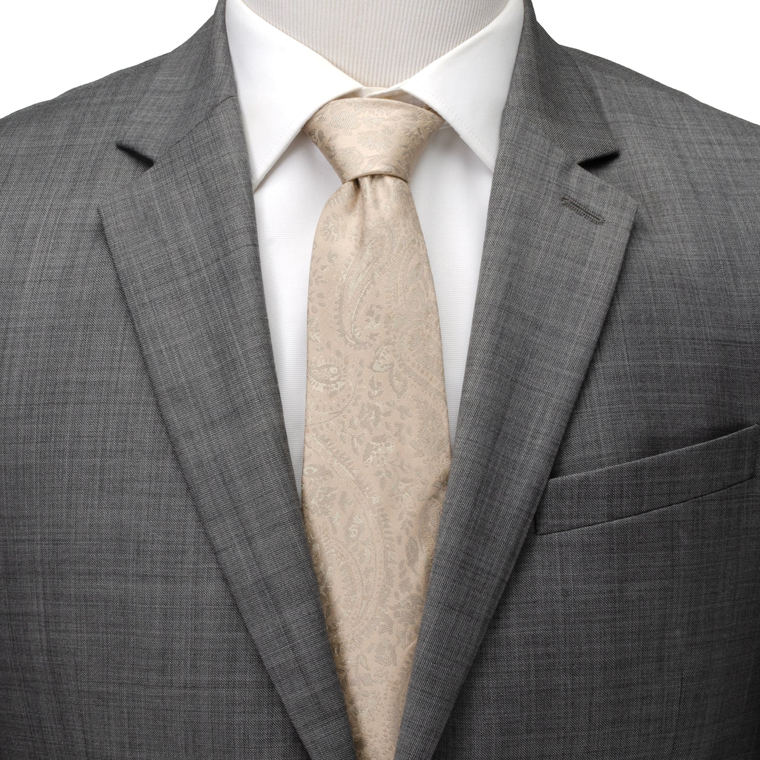 Champagne Paisley Men's Tie Image 2