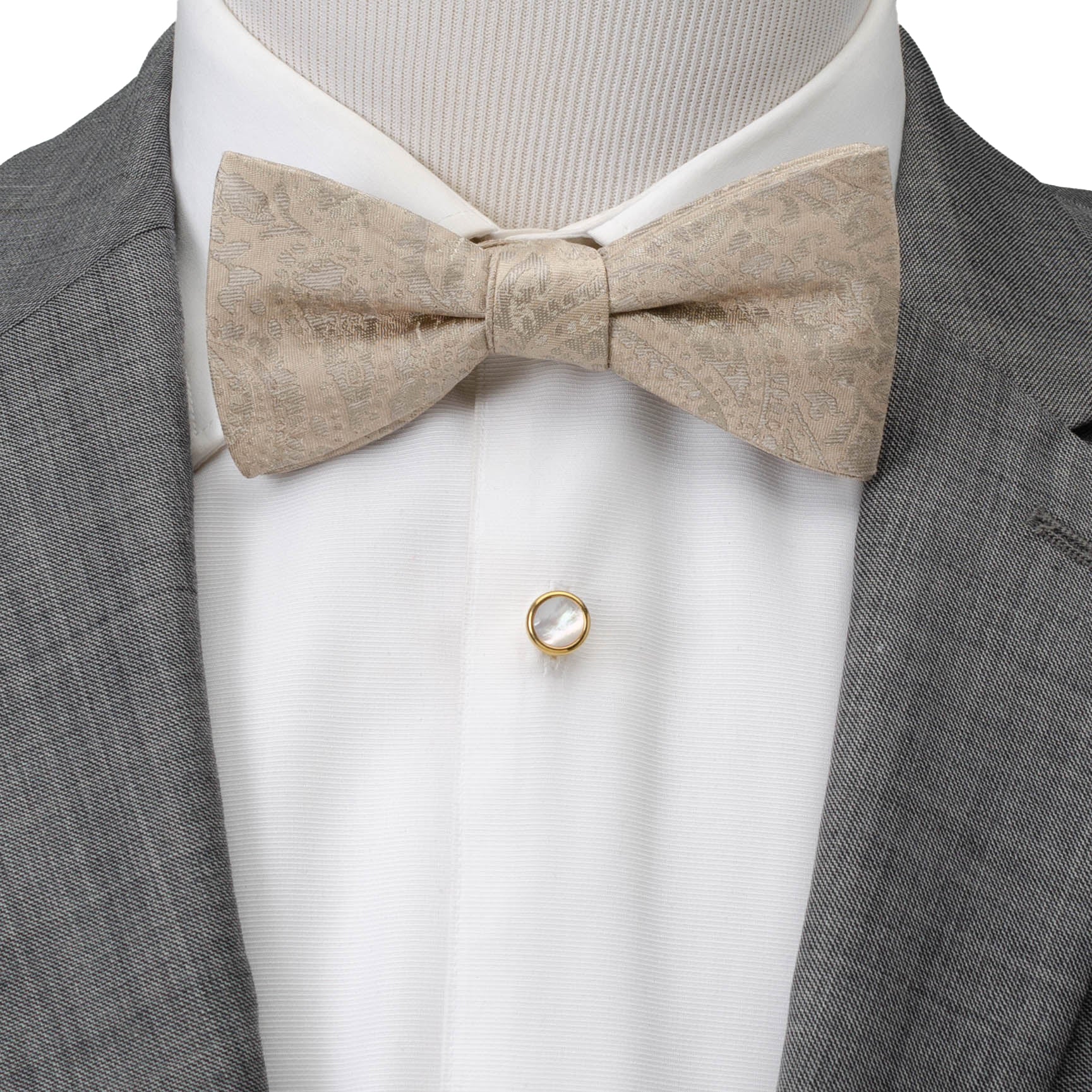 Tan Paisley Men's Bow Tie Image 2