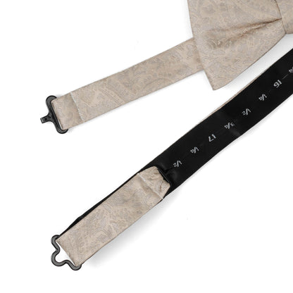 Tan Paisley Men's Bow Tie Image 3