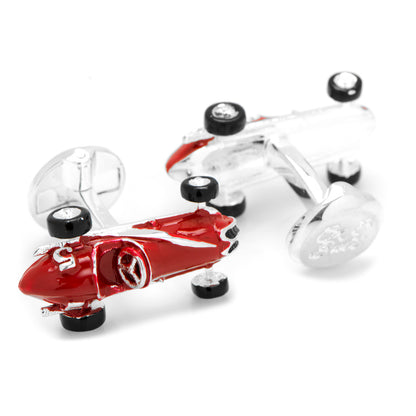 3D Vintage Race Car Cufflinks Image 2