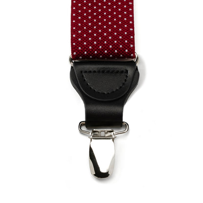 Maroon Dot Convertible Suspenders Image 5