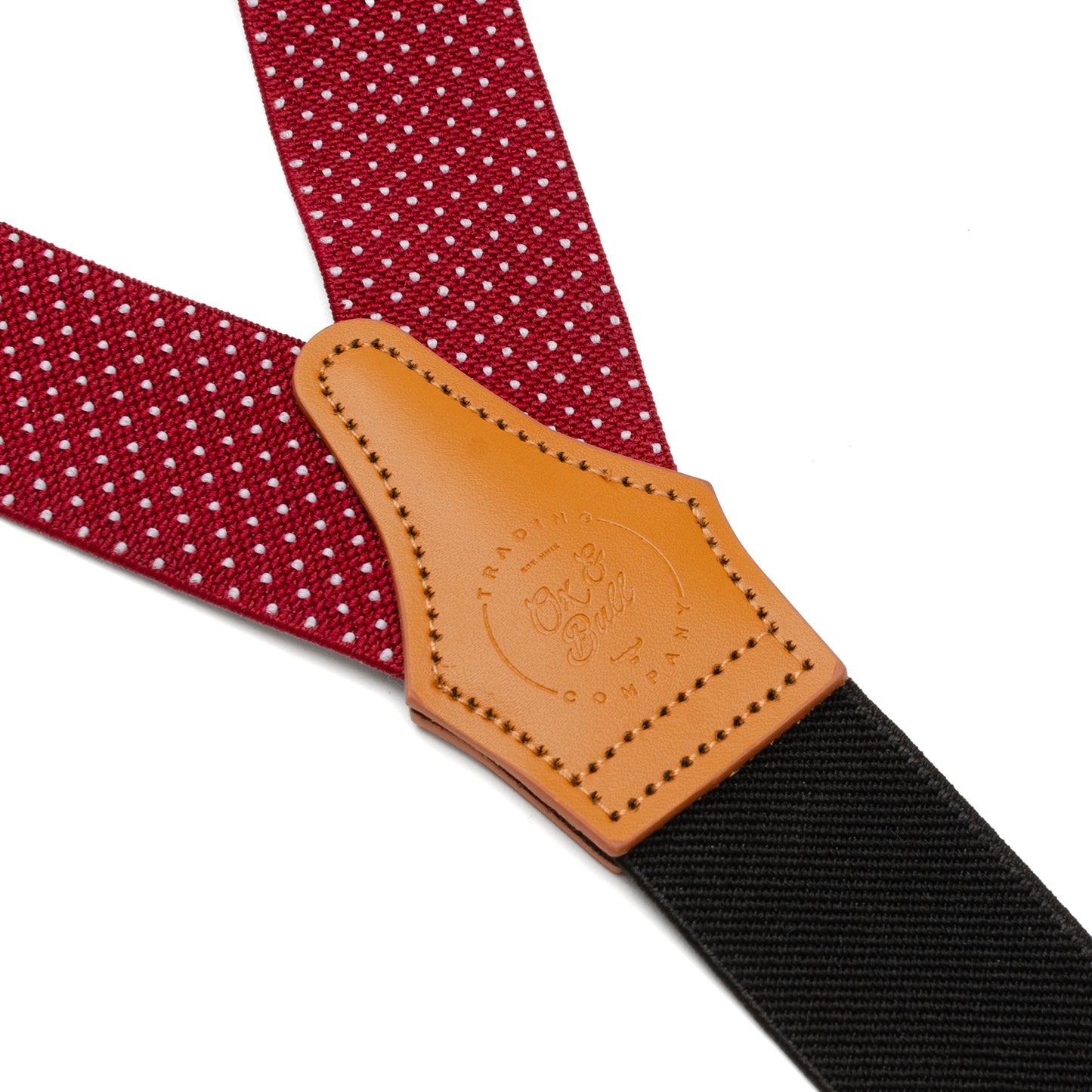 Maroon Dot Convertible Suspenders Image 6