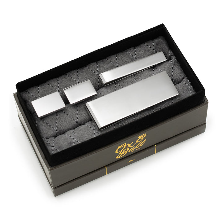 Engravable Rectangle Infinity 3-Piece Gift Set Image 2