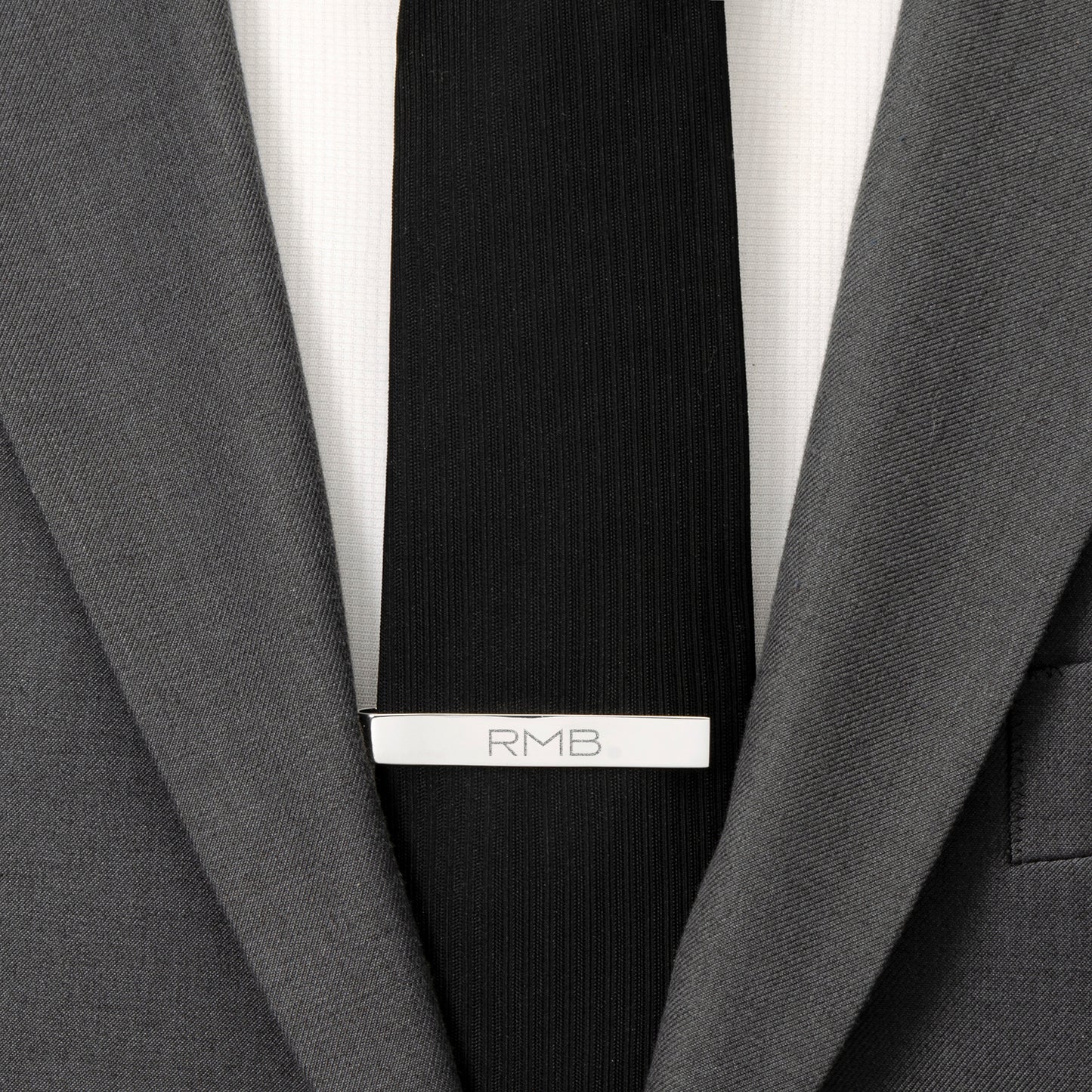 Engravable Rectangle Cufflinks and Tie Bar Gift Set Image 8