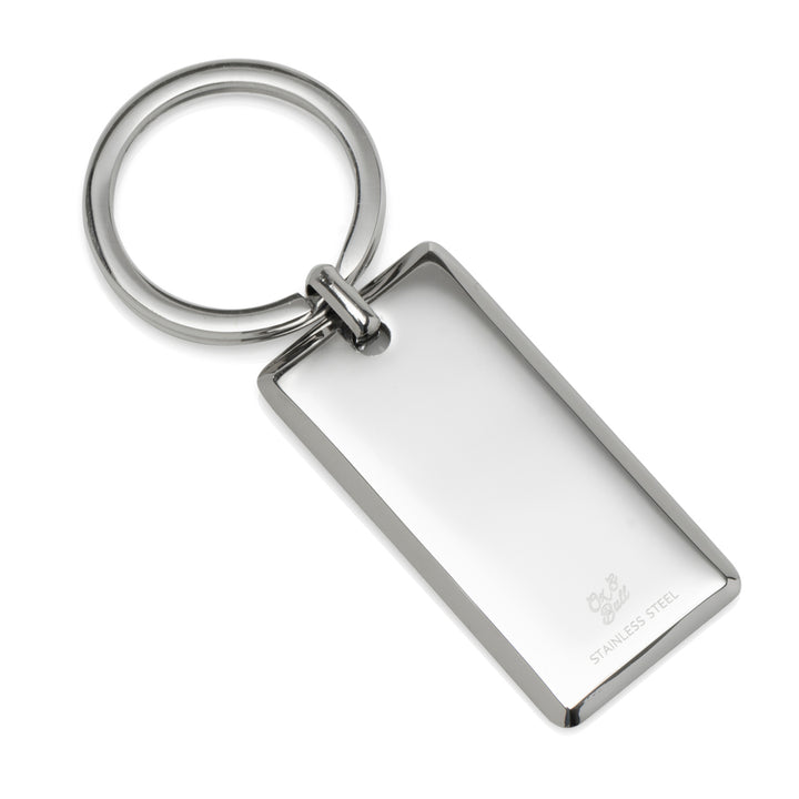 Rectangle Engraveable Stainless Steel Key Chain Image 2