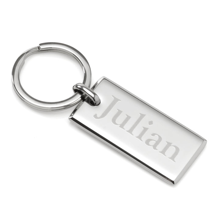 Rectangle Engraveable Stainless Steel Key Chain Image 4
