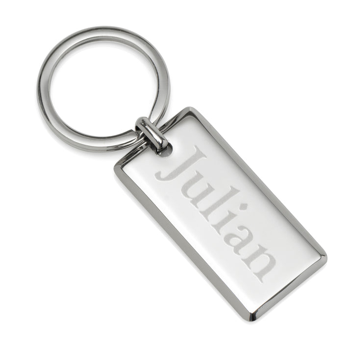 Rectangle Engraveable Stainless Steel Key Chain Image 5