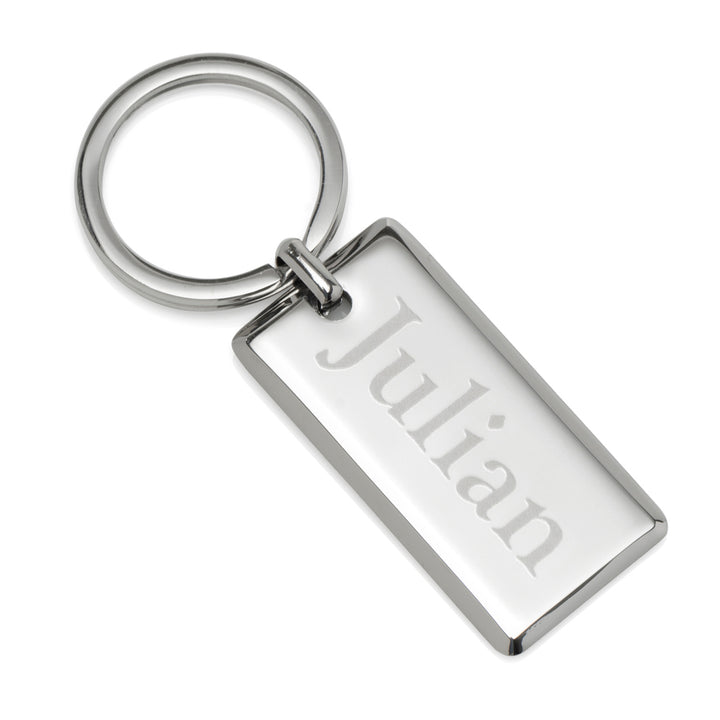 Rectangle Engraveable Stainless Steel Key Chain Image 6