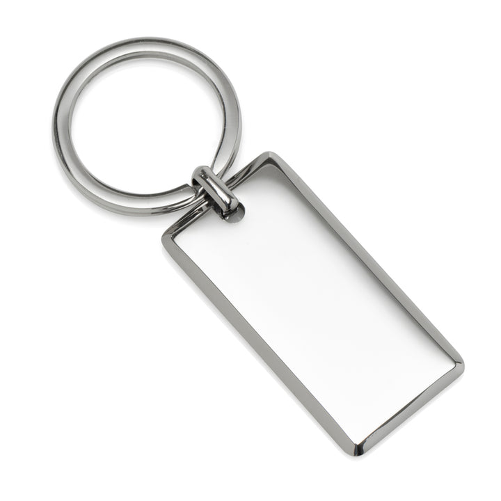 Rectangle Engraveable Stainless Steel Key Chain Image 1